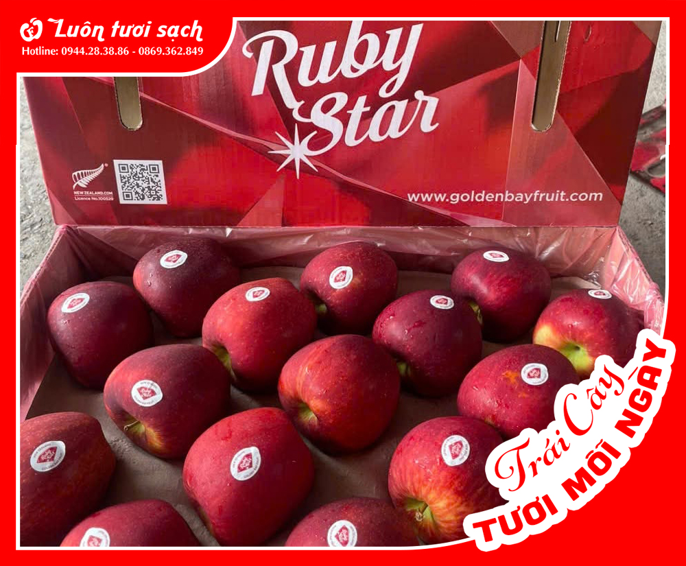 Nguyên Thùng Táo Ruby Star NZ thùng 18kg